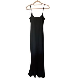 AnotherChill Black‎ Slip Maxi Dress – Minimalist Satin Look (NWT | Size M)